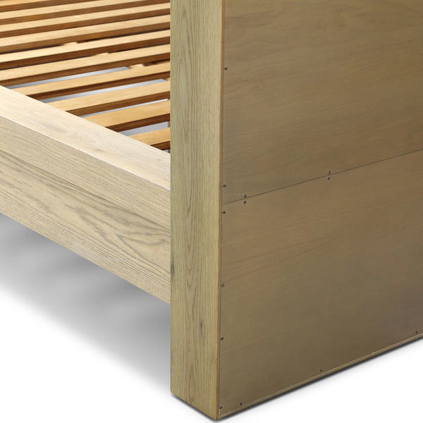 Torrington Queen Bed - Sandy Oak Resawn