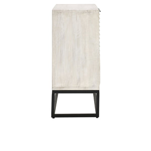 Flint Solid Wood Cabinet in Coastal White