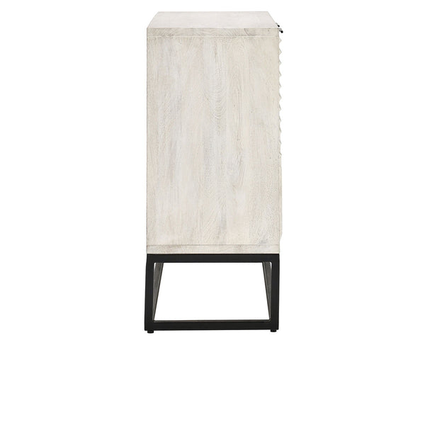 Flint Solid Wood Cabinet in Coastal White