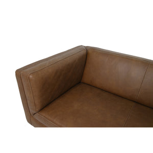 Moe's Woods Brown Leather Sofa