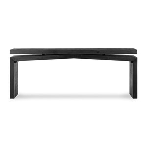 Matthes Console Table In Aged Black Pine