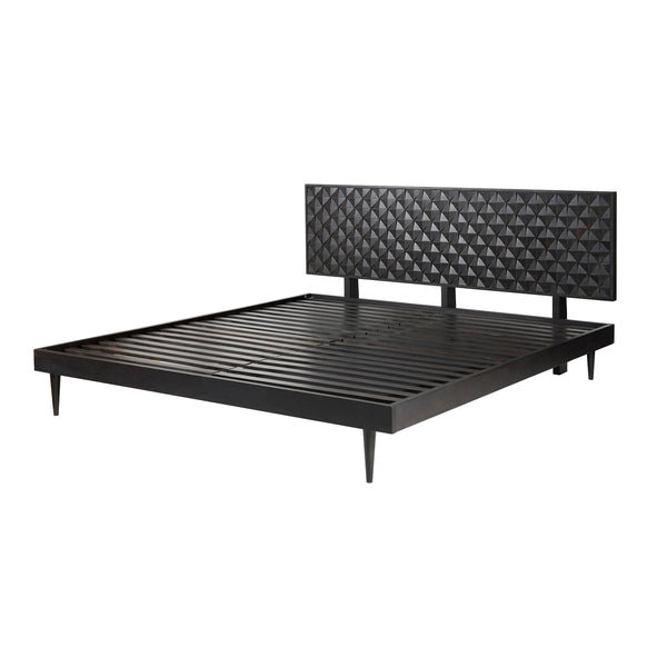 Moe's Pablo King Size Bed in Black Sheesham Wood
