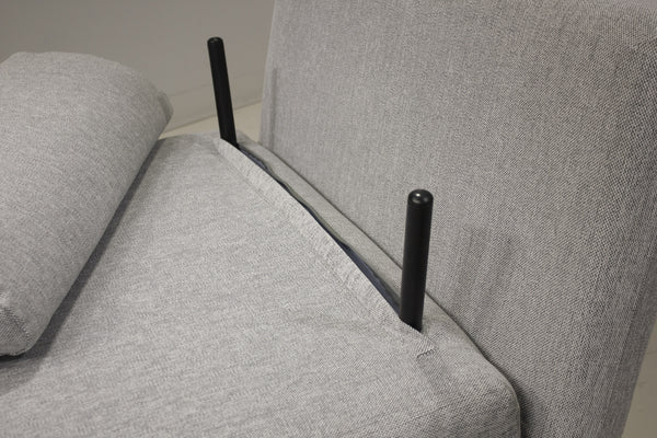 ISO Double Fabric Motion Sofa in Double silver fabric