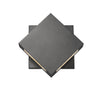 Quadrate 2 Light Outdoor Wall Sconce in Black Finish