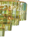 Sommelier Chandelier In Dark Contemporary Gold Leaf & Green