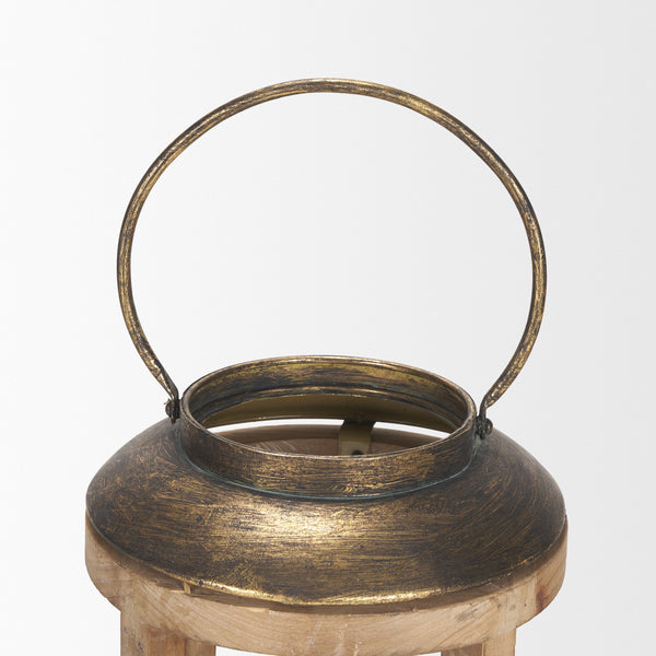 Andy I Large Natural Wood Cylindrical Lantern