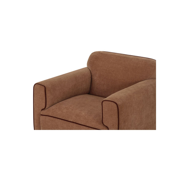 Leo Chair in Light Brown with Curved Back