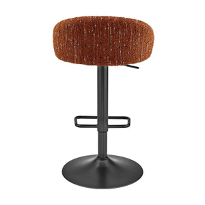 Jorrell KD Boucle Gaslift Swivel Bar Stool, Zenith Terracotta