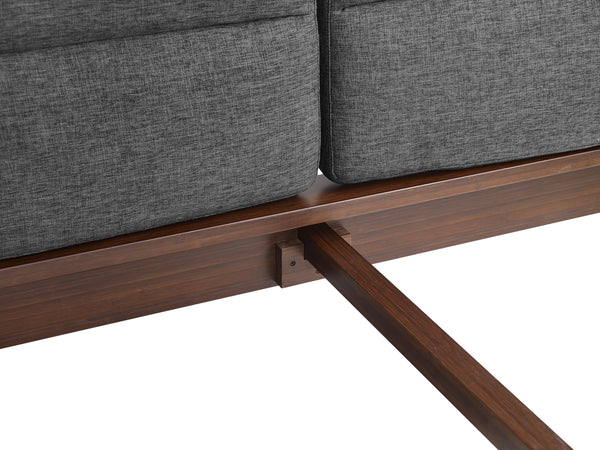 Park Avenue King Platform Bed with Fabric, Ruby