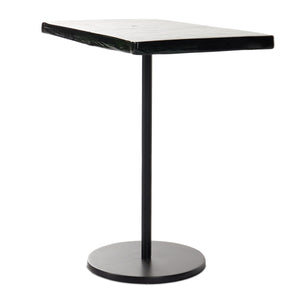 Zevon End Table In Moss Cast Glass