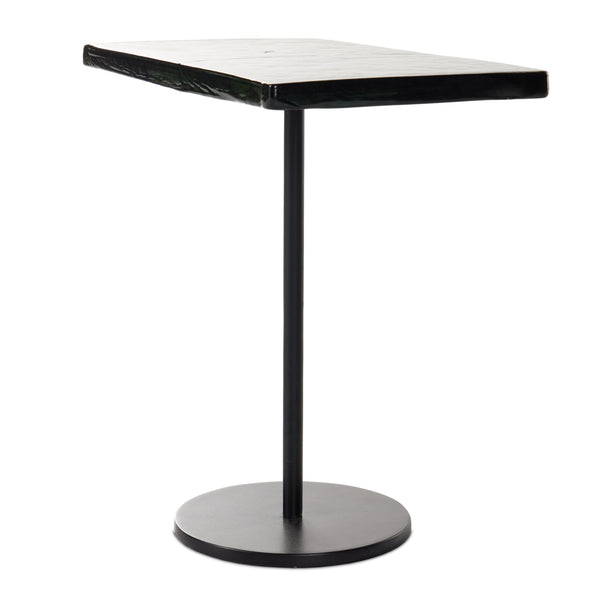 Zevon End Table In Moss Cast Glass