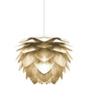 Silvia Plug-In Pendant in Brass Foil Finish with White Cord