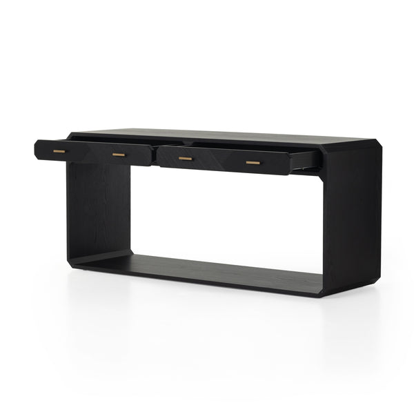 Caspian Console Table In Black Ash