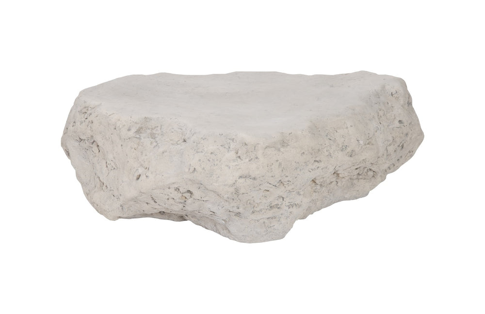 Cast Boulder Coffee Table, Roman Stone, Smallall