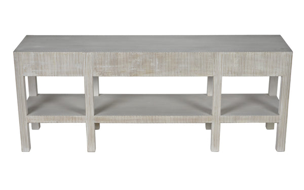 Conrad Mahogany and Veneer Console in White Wash Finish