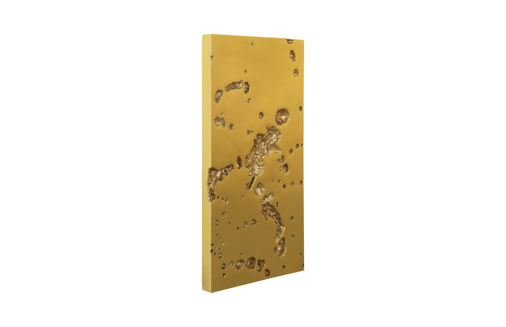 Splotch Wall Art, Rectangle, Gold Leaf