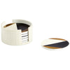 Modametric Coasters in Black - Gold - White