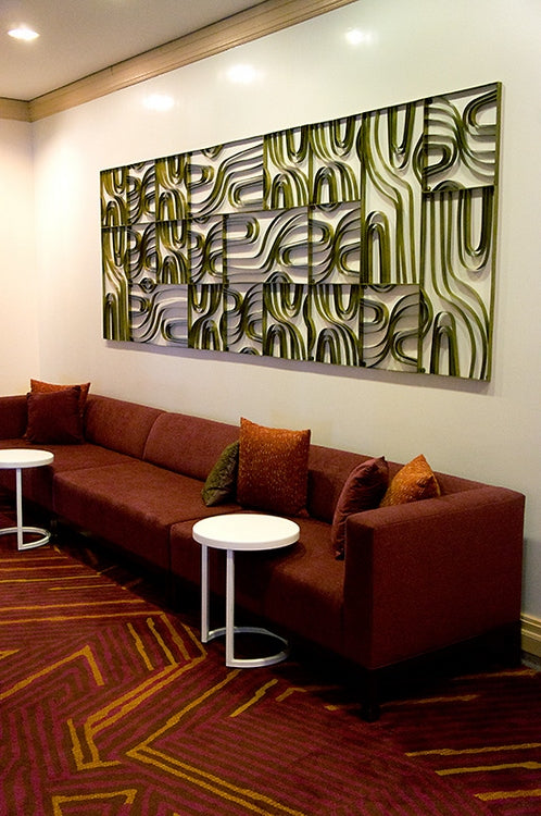 Metal Wood Grain Panel