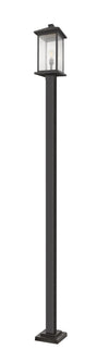 Portland 1 Light Outdoor Post Mounted Fixture in Oil Rubbed Bronze Finish