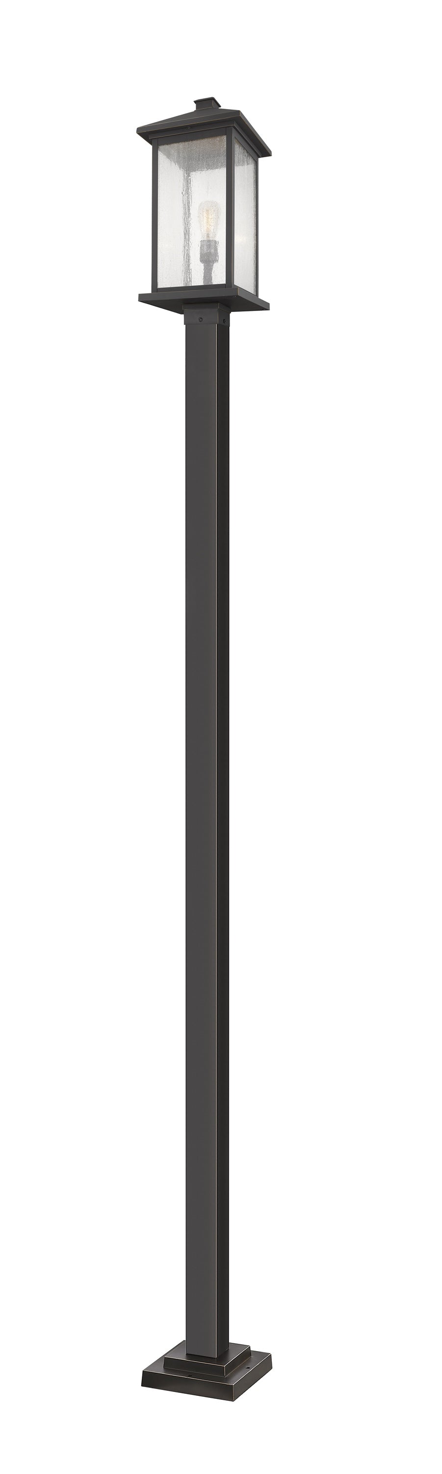 Portland 1 Light Outdoor Post Mounted Fixture in Oil Rubbed Bronze Finish