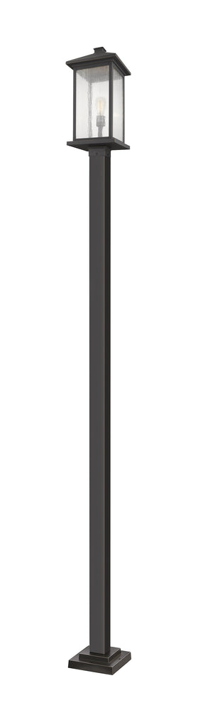 Portland 1 Light Outdoor Post Mounted Fixture in Oil Rubbed Bronze Finish