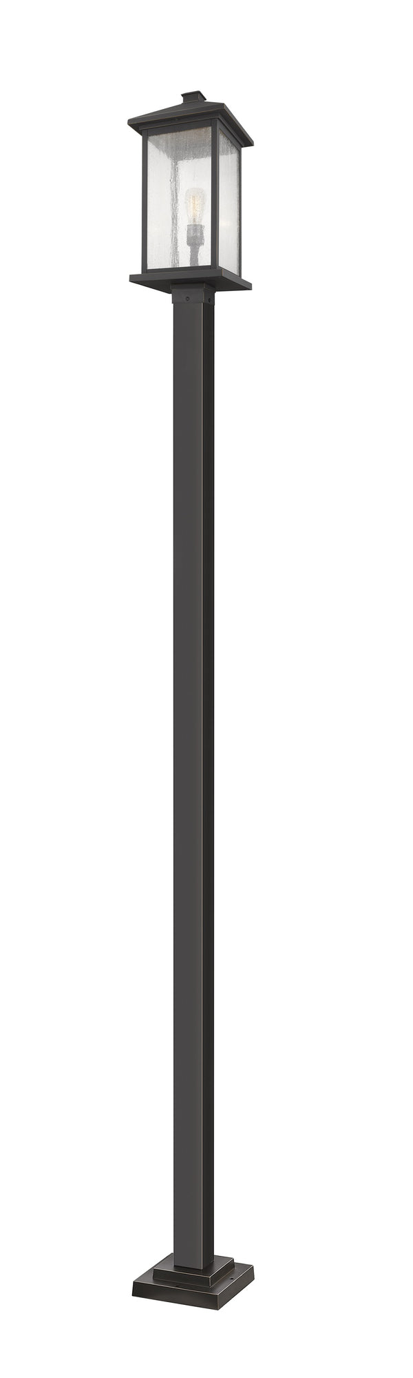Portland 1 Light Outdoor Post Mounted Fixture in Oil Rubbed Bronze Finish