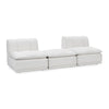 Haven Upholstered Modular 2pc Sectional with Ottoman in White