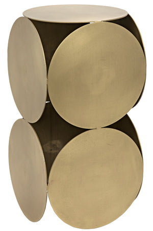 Lola Side Table, Metal with Brass Finish