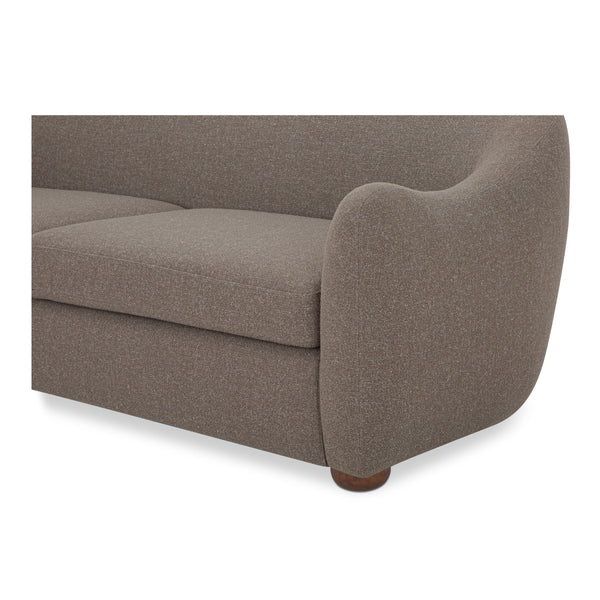 Moe's Bria Sofa in Brown with Rubberwood Feet