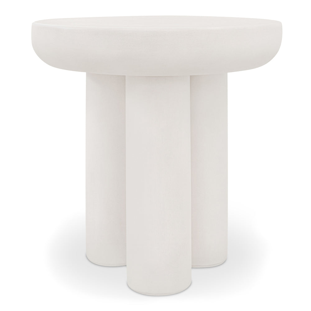 Rocca Side Table in Cream Concrete
