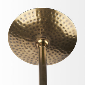 Garnet 13L x 13W Gold Hammered Metal Pendant Light