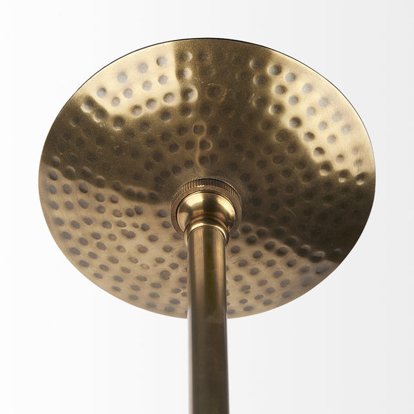 Garnet 13L x 13W Gold Hammered Metal Pendant Light