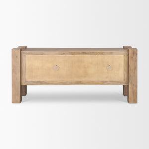 Beth Light Brown Wood w/ 3 Doors Sideboard