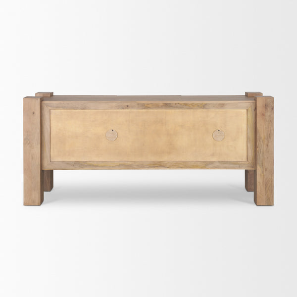 Beth Light Brown Wood w/ 3 Doors Sideboard