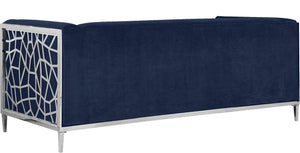 Sammy Sofa In Navy Velvet