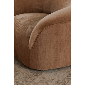 Moe's Thora Lounge Chair in Blush Velvet