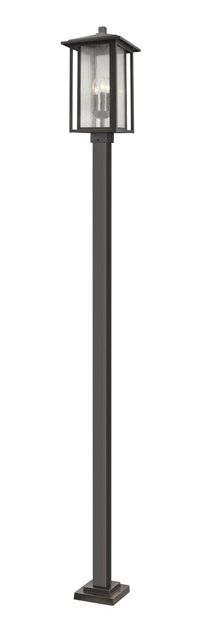 Aspen 3 Light Outdoor Post Mounted Fixture in Oil Rubbed Bronze Finish