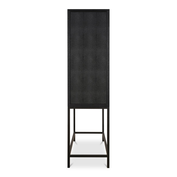 Mako Bar Cabinet with Brass Accents