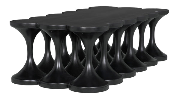 Jericho Mahogany Coffee Table in Hand-Rubbed Black