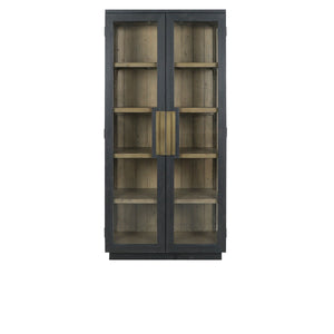 Larson Solid Wood Cabinet with Glass Windows