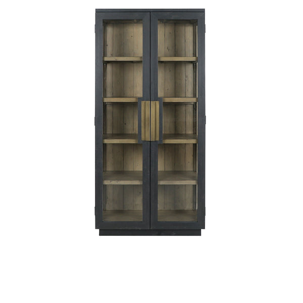 Larson Solid Wood Cabinet with Glass Windows
