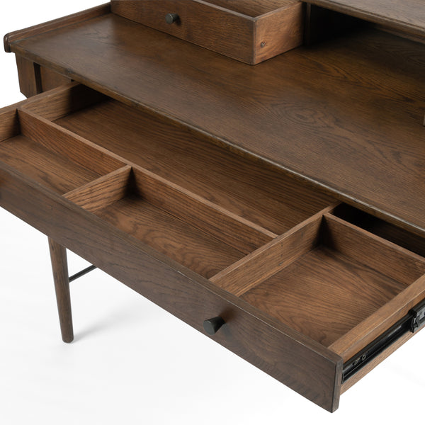 Moreau Writing Desk-Dark Toasted Oak