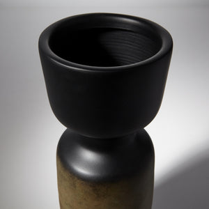Large Chalice Vase in Rustic Patina