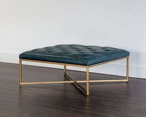Endall Ottoman - Square - Vintage Peacock