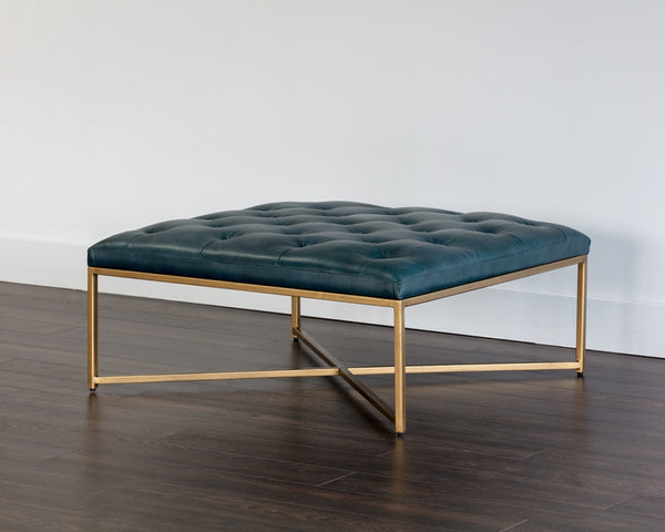 Endall Ottoman - Square - Vintage Peacock