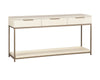 REBEL CONSOLE TABLE WITH DRAWERS - CHAMPAGNE GOLD - CREAM