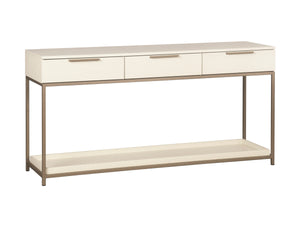 REBEL CONSOLE TABLE WITH DRAWERS - CHAMPAGNE GOLD - CREAM