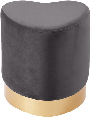 Kristopher Ottoman/Stool In Grey Velvet
