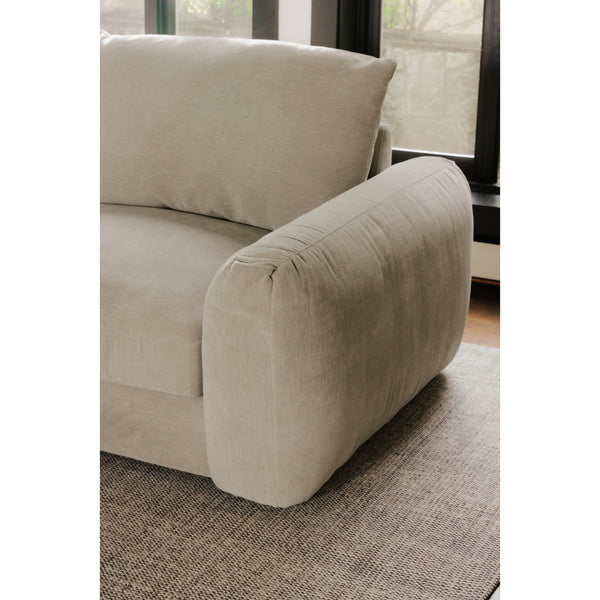 Moe's Berga Sectional Right in Grey Pebble