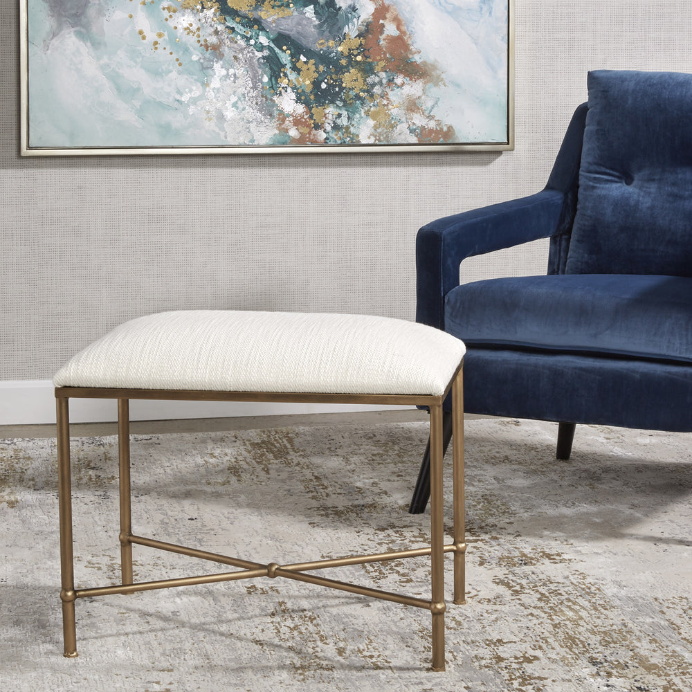 Avenham Small Gold Framed Bench